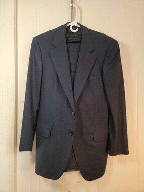 Oxxford Clothes Super 100's Gray Wool Suit Bullock & Jones San Francisco 40R 34W